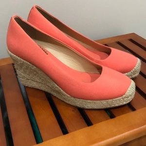 Pink j. Crew wedges